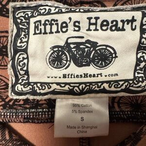 Effie's Heart Black and Pink Patterned skirt with pockets